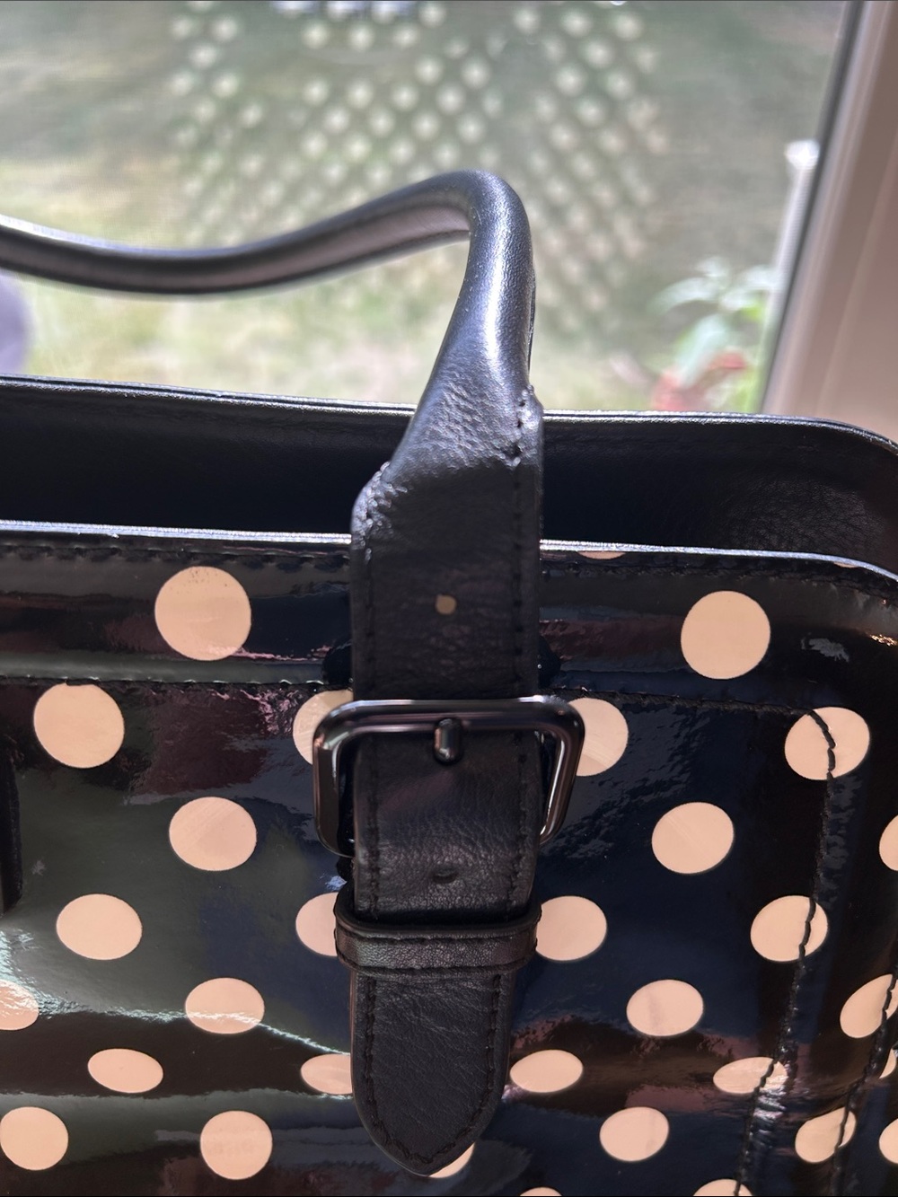 kate spade Black and White Polka Dot Satchel - Picture 3 of 5